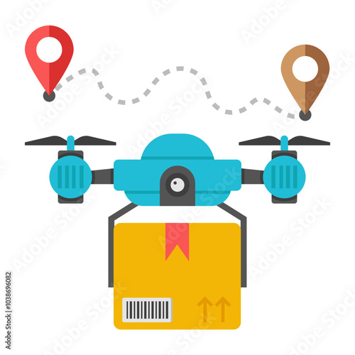 Modern design icon of drone delivery

