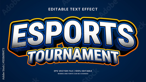 Esports tournament 3d editable text effect