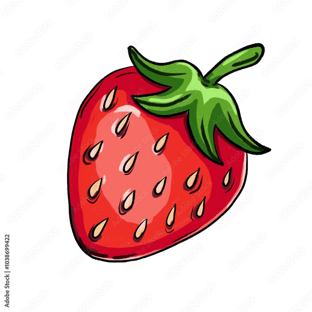 PNG strawberry painting PNG strawberry painting