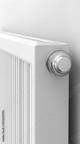 Wallpaper Mural close up of radiator controller  against a white wall Torontodigital.ca