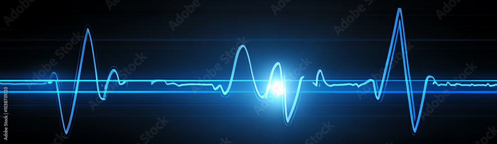 Fototapeta premium ECG line, AI generated