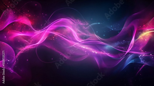 abstract background neon wave