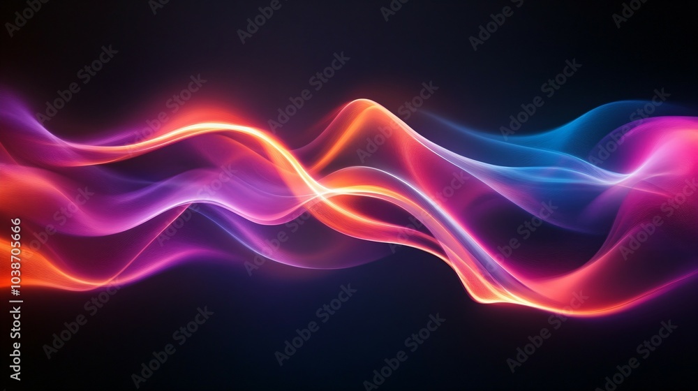 abstract background neon wave abstract background neon wave