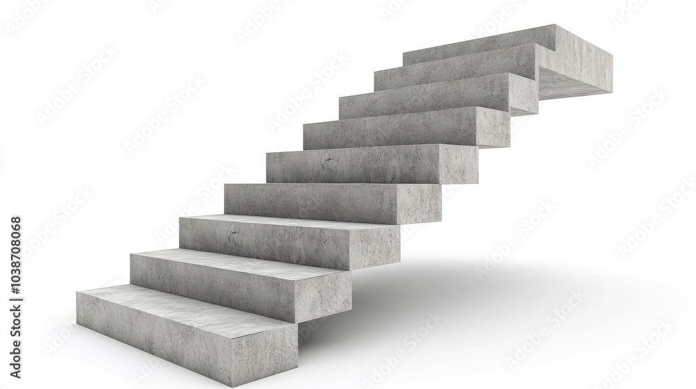 Modern Concrete Staircase with Clean Lines Modern Concrete Staircase with Clean Lines