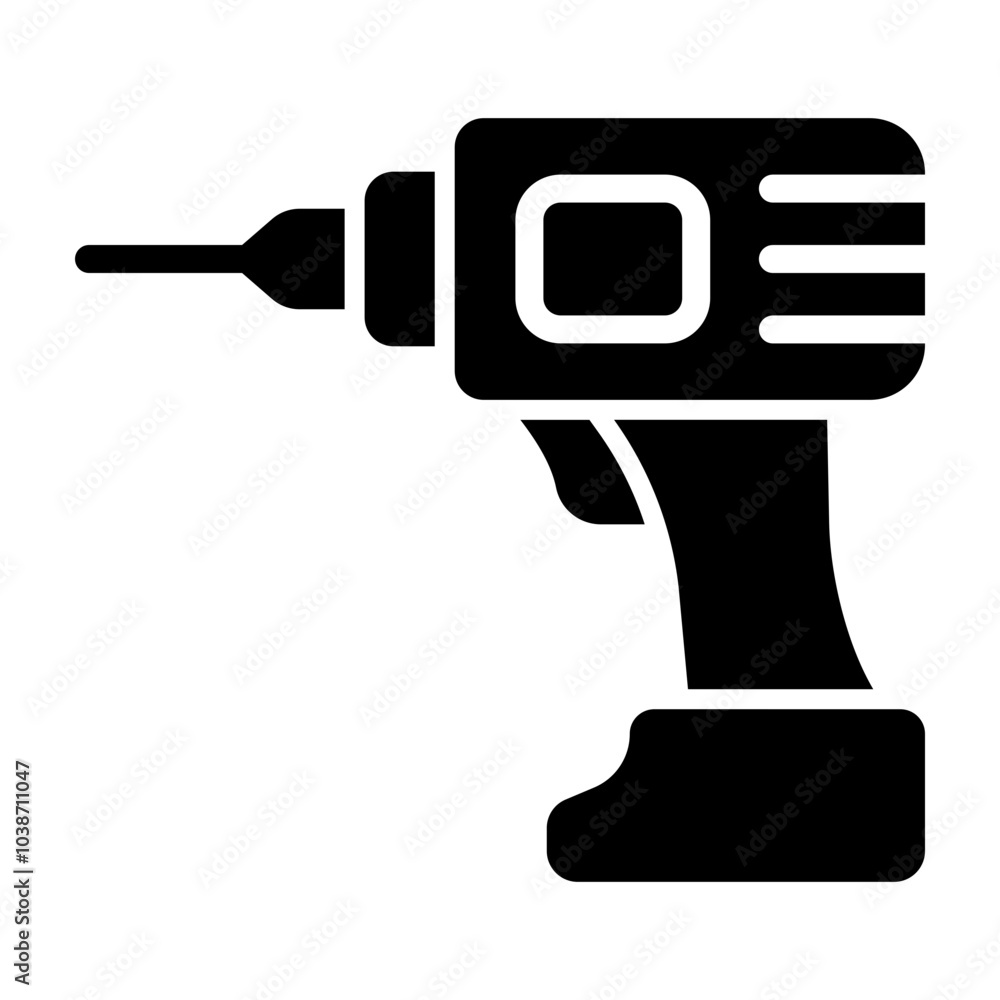 Drill Glyph Icon Design Drill Glyph Icon Design