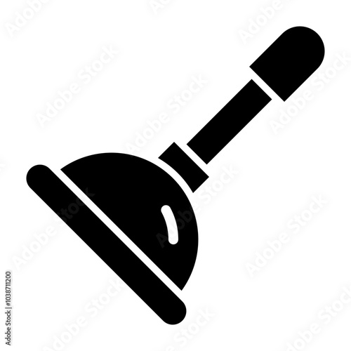 Plunger Glyph Icon Design