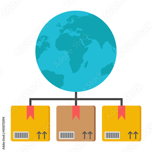 A perfect design icon of global delivery

