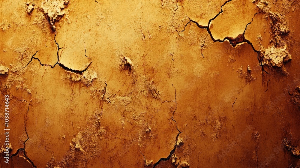 Textured Brown Wall with Cracks and Rough Surface Textured Brown Wall with Cracks and Rough Surface