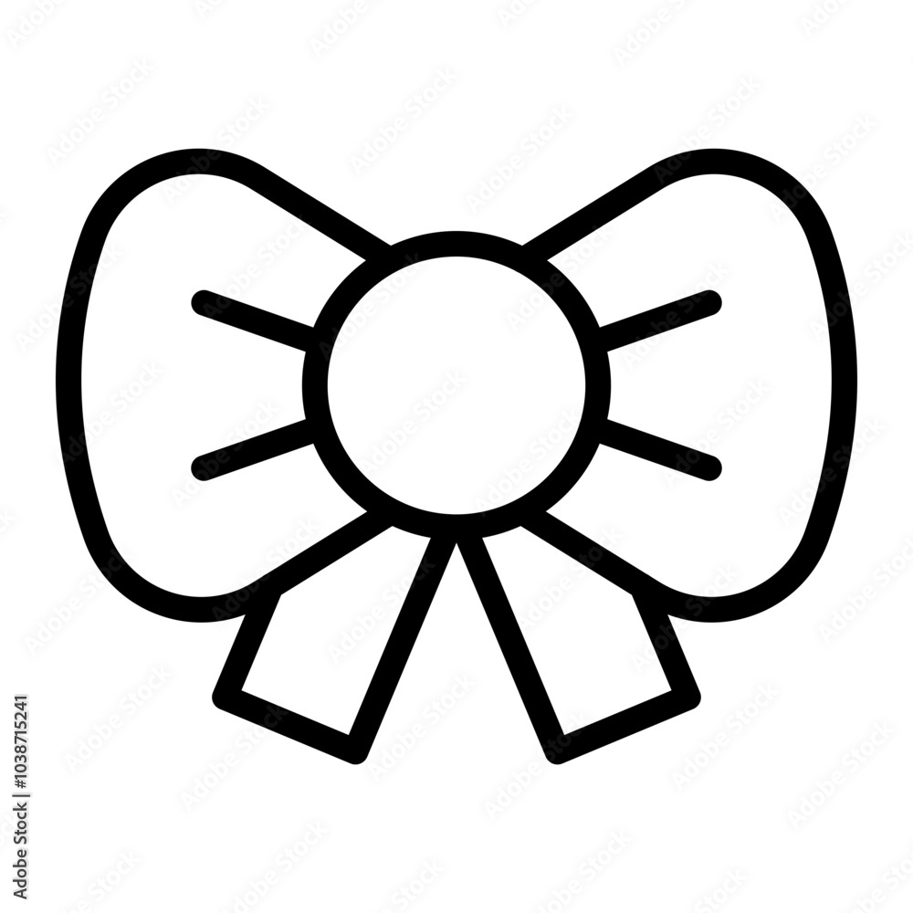 Bow Tie Vector Line Icon Design Bow Tie Vector Line Icon Design