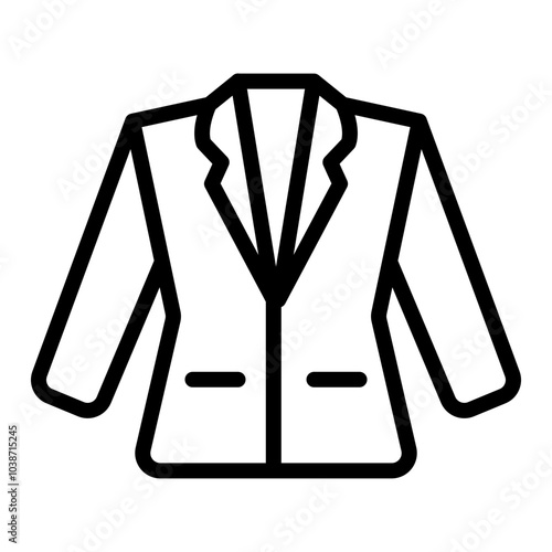 Blazer Vector Line Icon Design