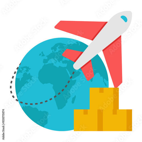 A perfect design icon of global delivery


