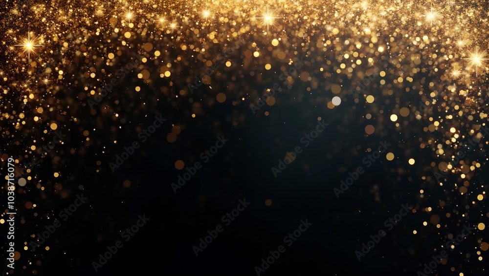 Festive glittering confetti backdrop with space for messages Festive glittering confetti backdrop with space for messages
