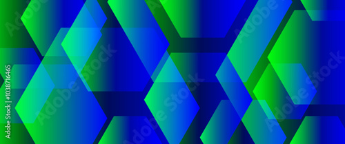 techno abstract background overlap layer on dark space with mixing colors effect decoration. Modern graphic design element hexagons style concept for web banner, flyer, card or brochure cover
