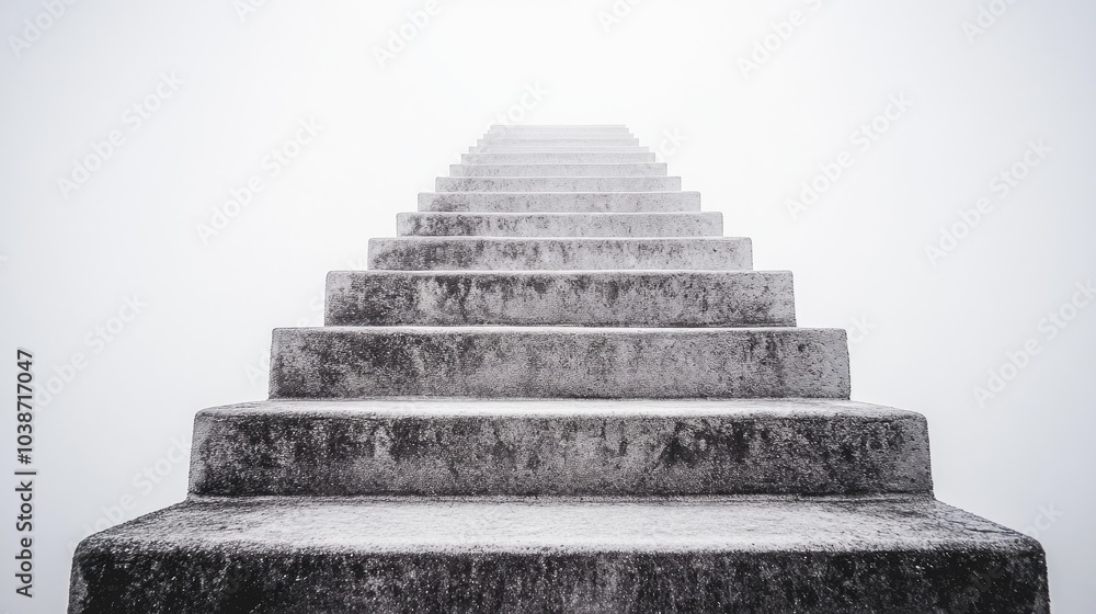 Foggy Staircase Leading into the Unknown Foggy Staircase Leading into the Unknown