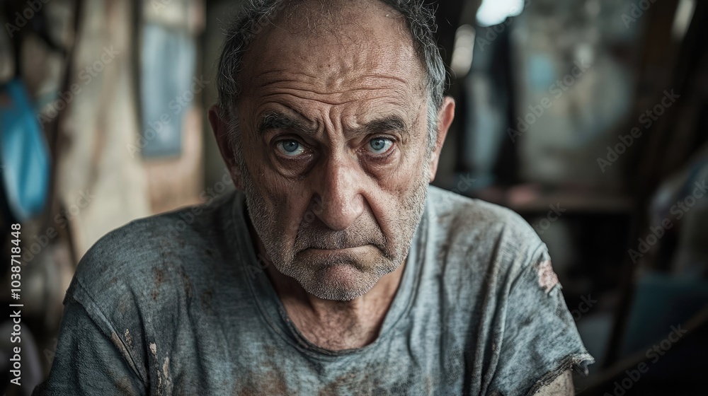 Struggling Jewish Man Confronts Poverty and Homelessness Generative AI Struggling Jewish Man Confronts Poverty and Homelessness Generative AI