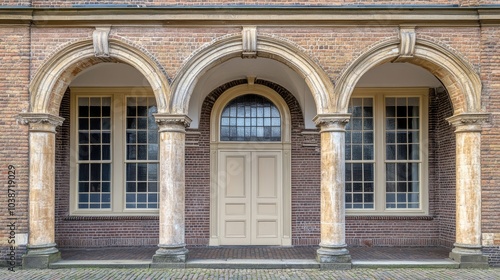 Elegant Arched Entrance with Historic Architecture