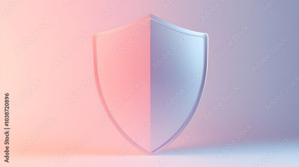 Cyber security safety shield in minimalistic style. 3d vector illustration. white background
Cyber security safety shield in minimalistic style. 3d vector illustration. white background