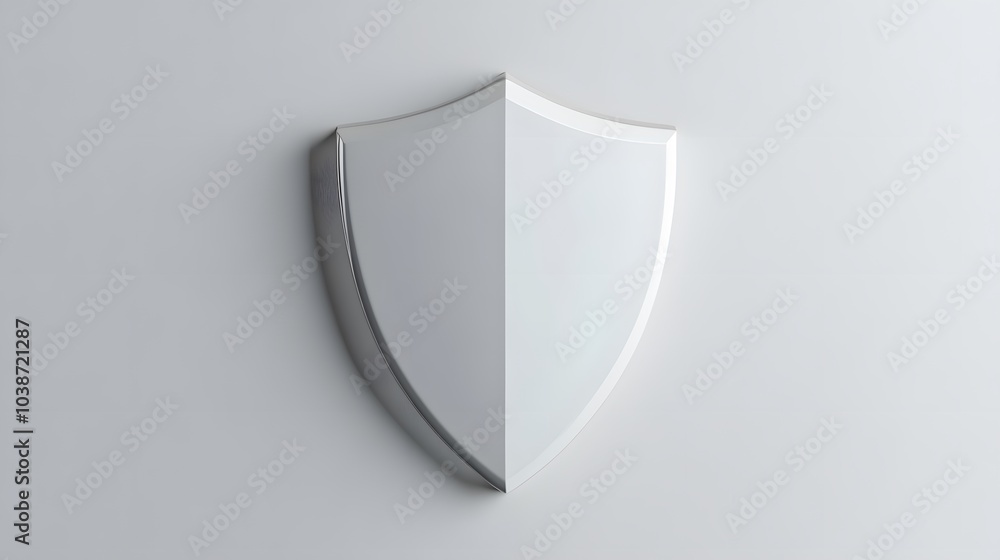 Cyber security safety shield in minimalistic style. 3d vector illustration. white background
Cyber security safety shield in minimalistic style. 3d vector illustration. white background