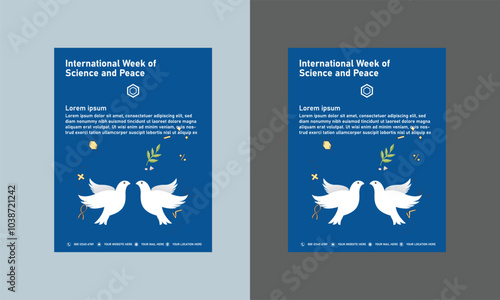 Simple flat victor International Week of Science and Peace design