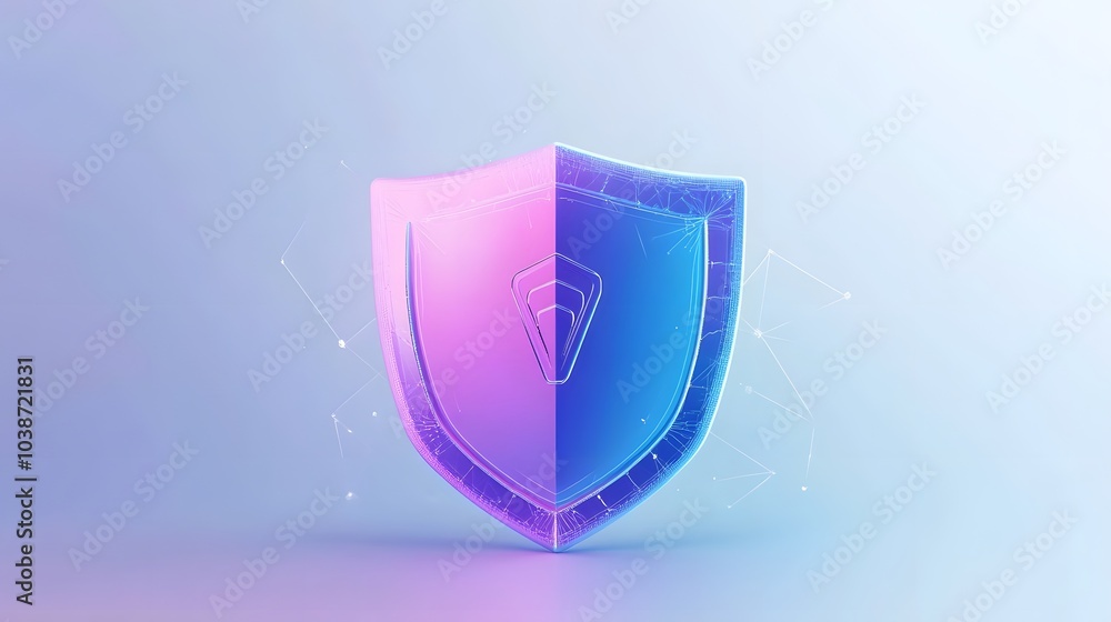Cyber security safety shield in minimalistic style. 3d vector illustration. white background
Cyber security safety shield in minimalistic style. 3d vector illustration. white background