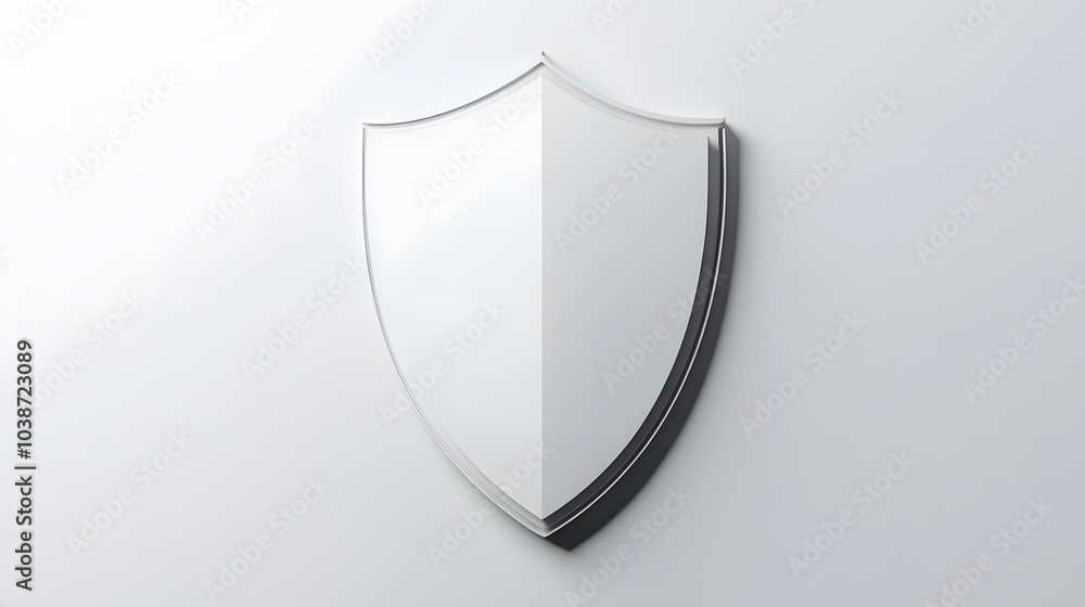 Cyber security safety shield in minimalistic style. 3d vector illustration. white background
Cyber security safety shield in minimalistic style. 3d vector illustration. white background