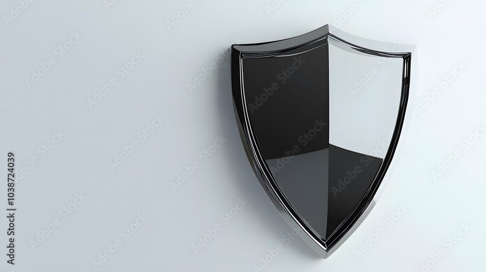 Cyber security safety shield in minimalistic style. 3d vector illustration. white background
Cyber security safety shield in minimalistic style. 3d vector illustration. white background