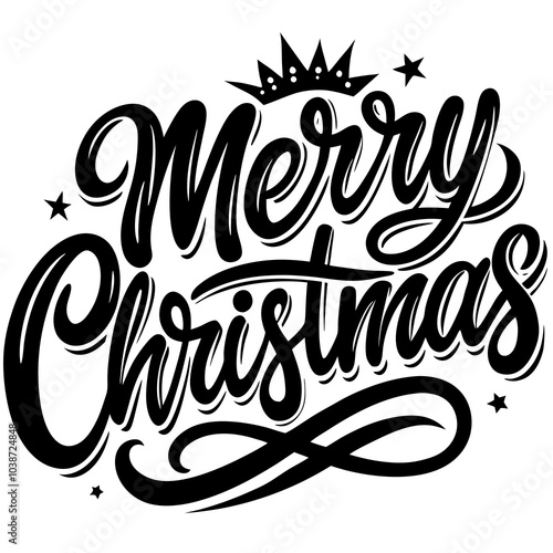  Typography design about Merry Christmas vector illustration