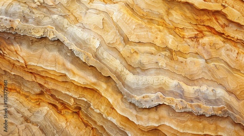 Beautiful display of medina sandstone showing unique layers and textures in natural light, ideal for showcasing geological features and textures