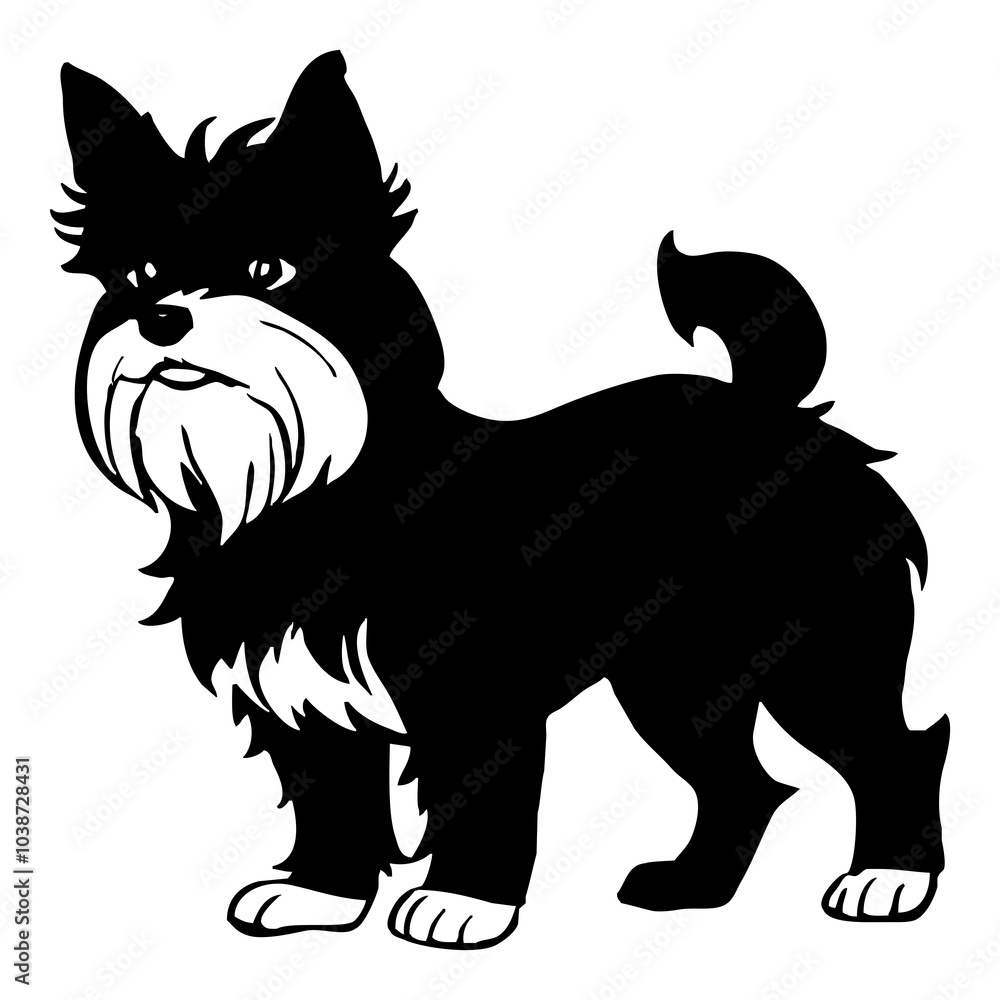 Obraz premium Dog . Animal black and white illustration . Logo design, for use in graphics.