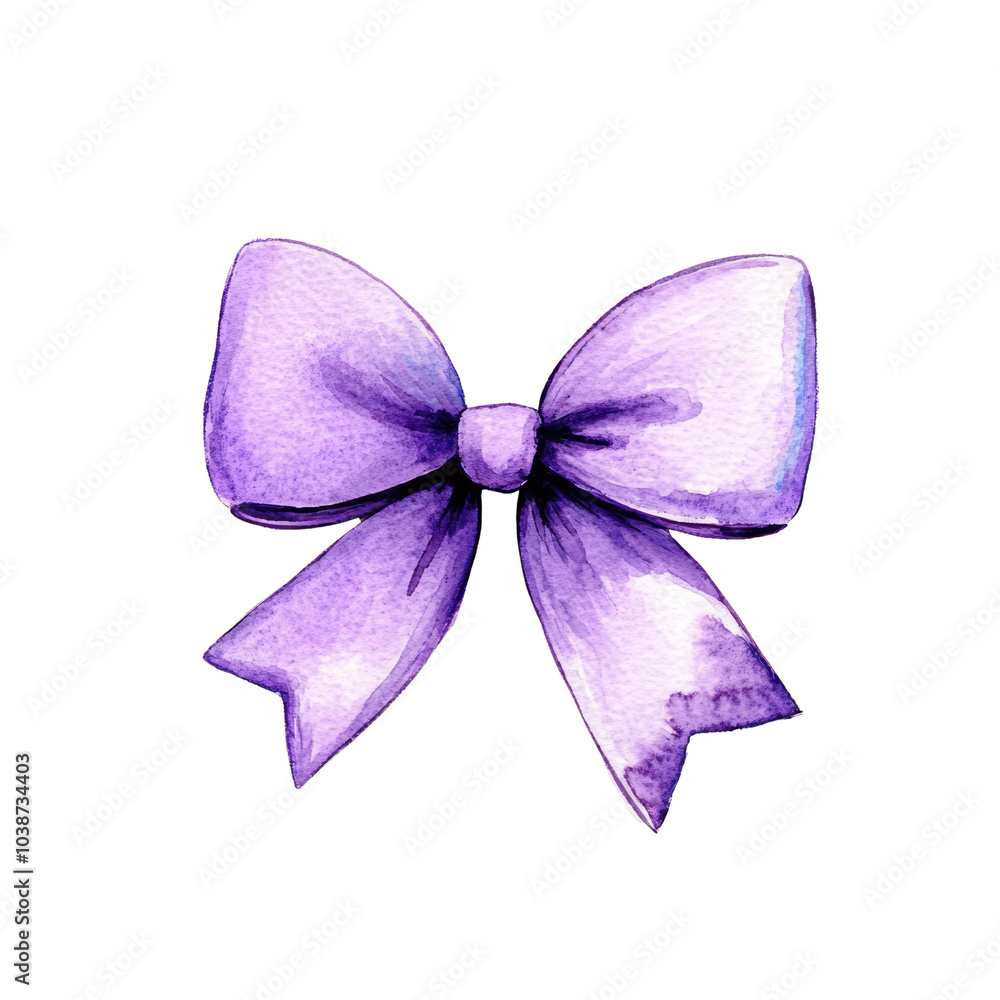 A beautiful purple ribbon bow, perfect for gift wrapping, crafting, and adding a decorative touch to any occasion.