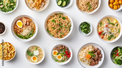 Colorful Assortment of Delicious Noodle Dishes