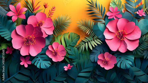 flowers and leaves