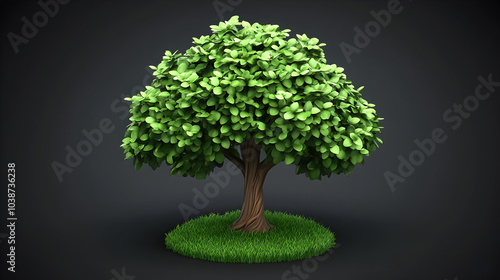 green tree with green leaves photo