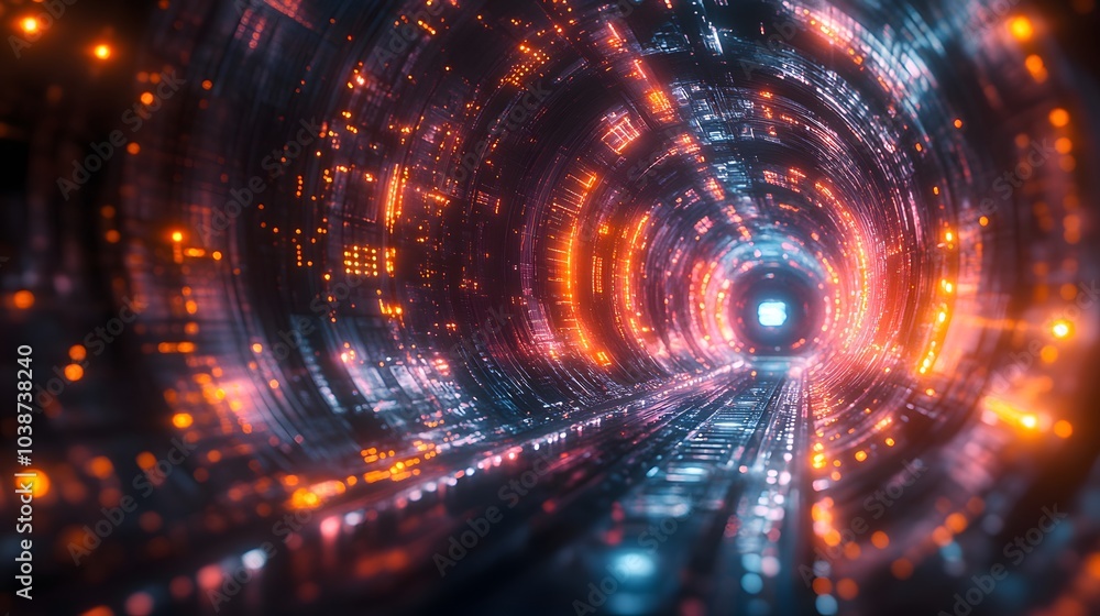 Glowing Neon Tunnel Glowing Neon Tunnel