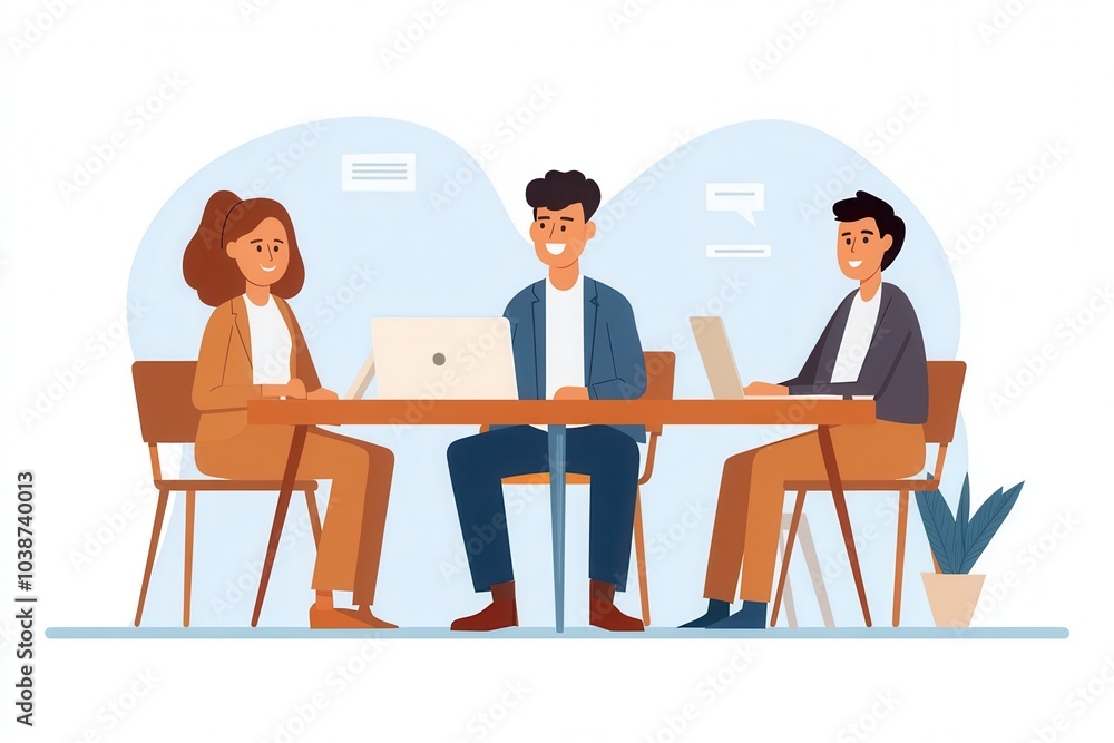 Young Diverse Workers Engaged in Virtual Collaboration Young Diverse Workers Engaged in Virtual Collaboration
