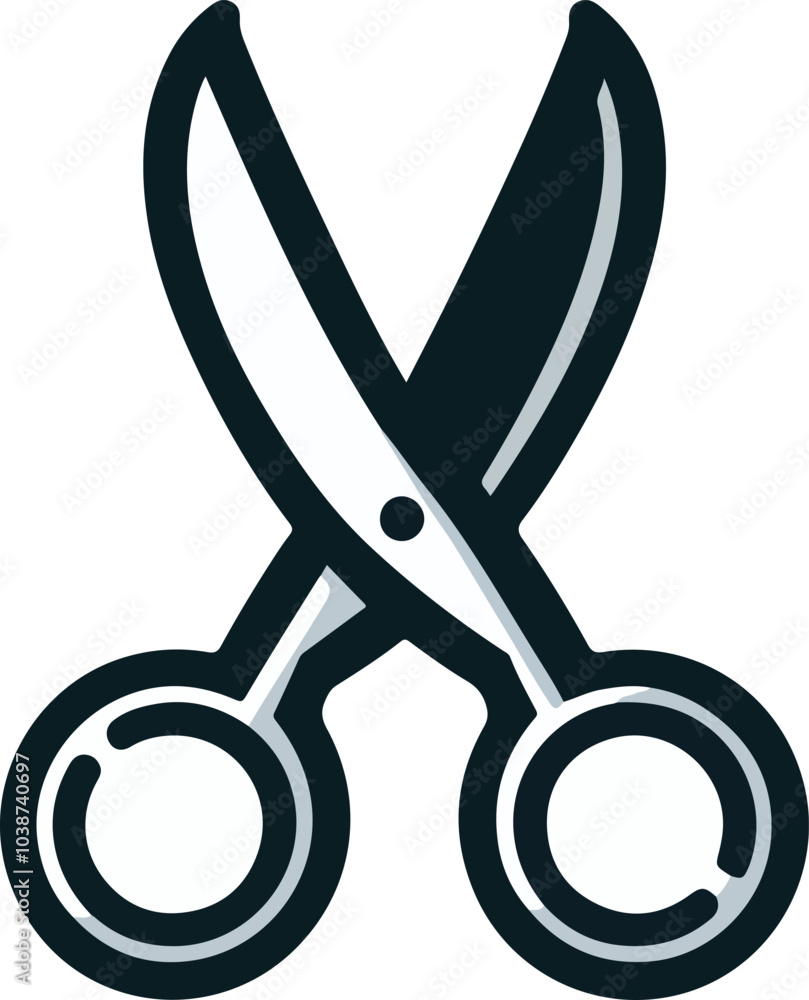 Scissor icon. Black scissor icon isolated on white background. Scissor symbol. Vector illustration Scissor icon. Black scissor icon isolated on white background. Scissor symbol. Vector illustration