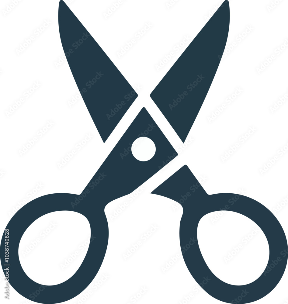 Scissor icon. Black scissor icon isolated on white background. Scissor symbol. Vector illustration Scissor icon. Black scissor icon isolated on white background. Scissor symbol. Vector illustration