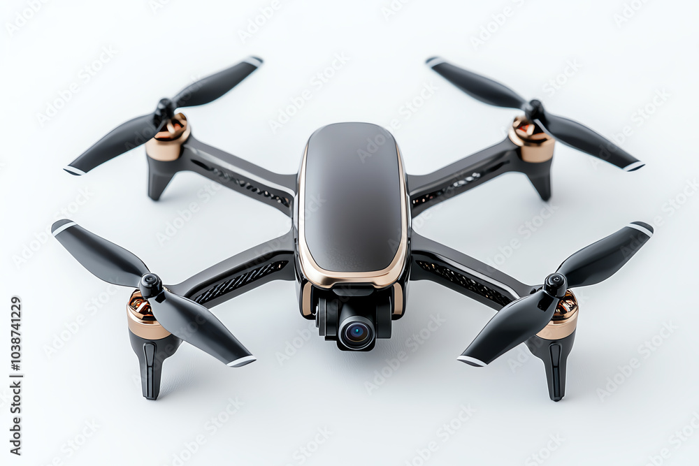 Sleek high-tech drone featuring multiple cameras for advanced aerial photography and filmmaking Sleek high-tech drone featuring multiple cameras for advanced aerial photography and filmmaking