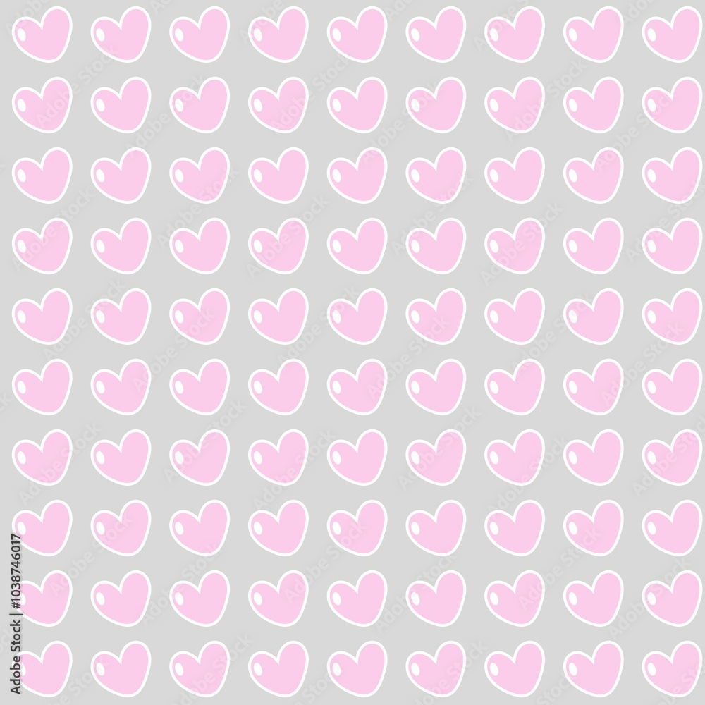 Cute love icons light gray background Cute love icons light gray background