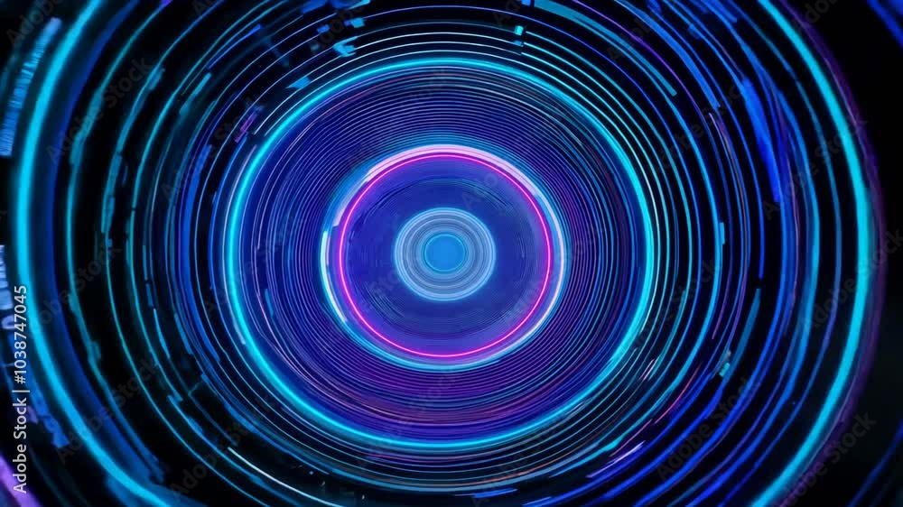 Animation blue purple abstract circular radial Tunnel lines background, Data flow, zoom in. slow motion. 4K video Animation blue purple abstract circular radial Tunnel lines background, Data flow, zoom in. slow motion. 4K video