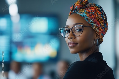 Confident Woman Financial Advisor in Office Setting