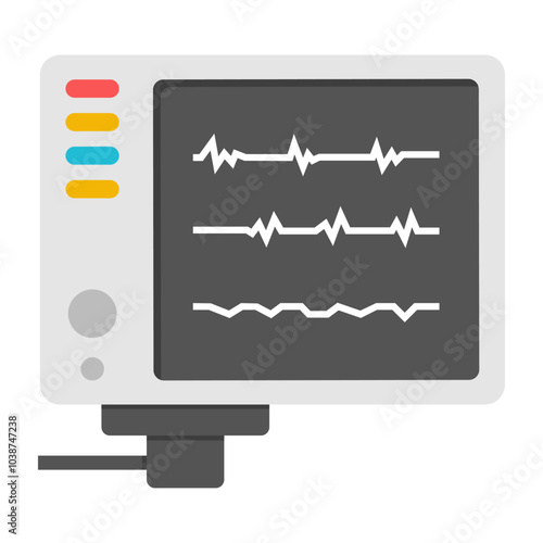 A unique design icon of ecg monitor

