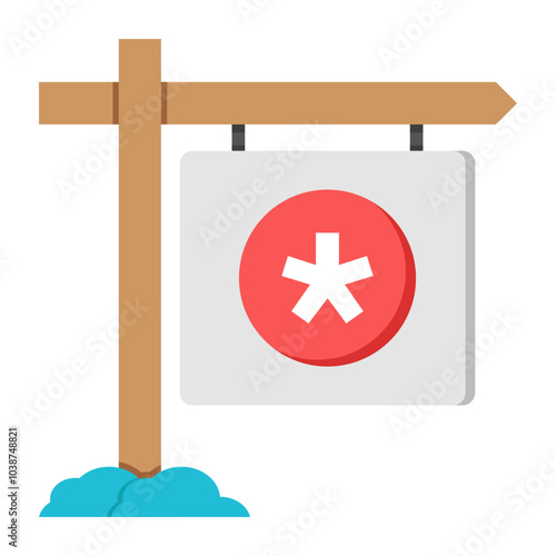 An icon design of medical board

