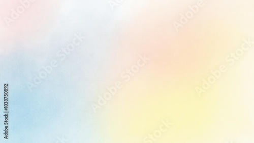 Ethereal pastel watercolor brush strokes blending seamlessly in pink blue and yellow