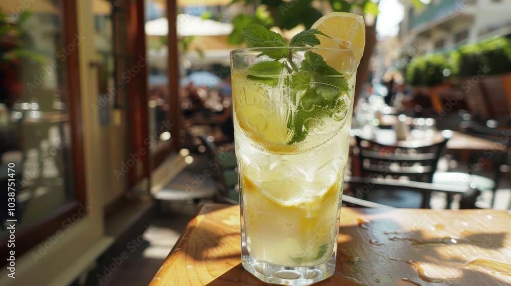 Refreshing Iced Lemonade with Fresh Mint and Lemon Slices Refreshing Iced Lemonade with Fresh Mint and Lemon Slices