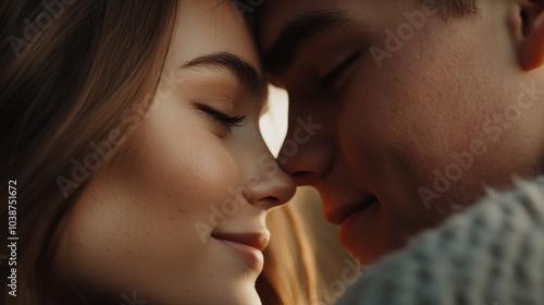 A close embrace between a couple enjoying a sunset, symbolizing affection and connection, perfect for commercial use in wedding, engagement, and relationship-themed content. Commercial