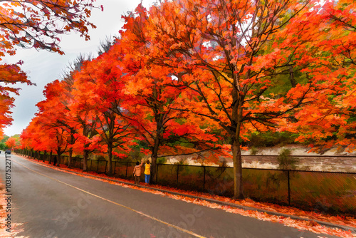 Brillaint Park Leaves Illustration photo