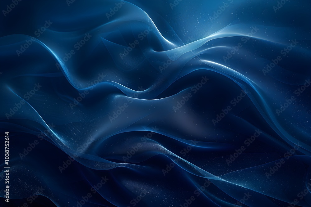 A close up of a wave of blue fabric A close up of a wave of blue fabric