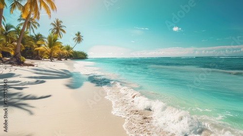 Wallpaper Mural Serene Tropical Beach with Clear Turquoise Waters Torontodigital.ca