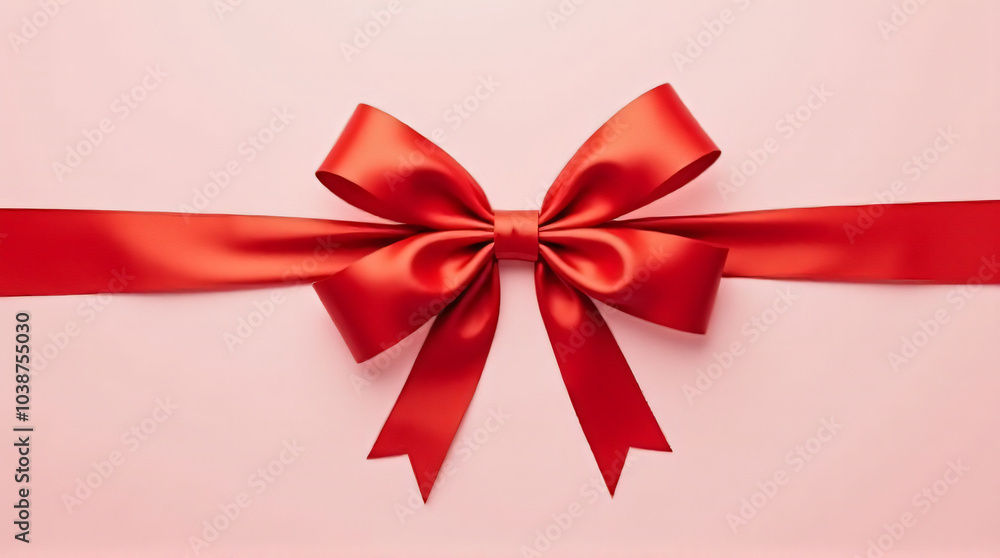 bright red bow tied long strip ribbon bright red bow tied long strip ribbon